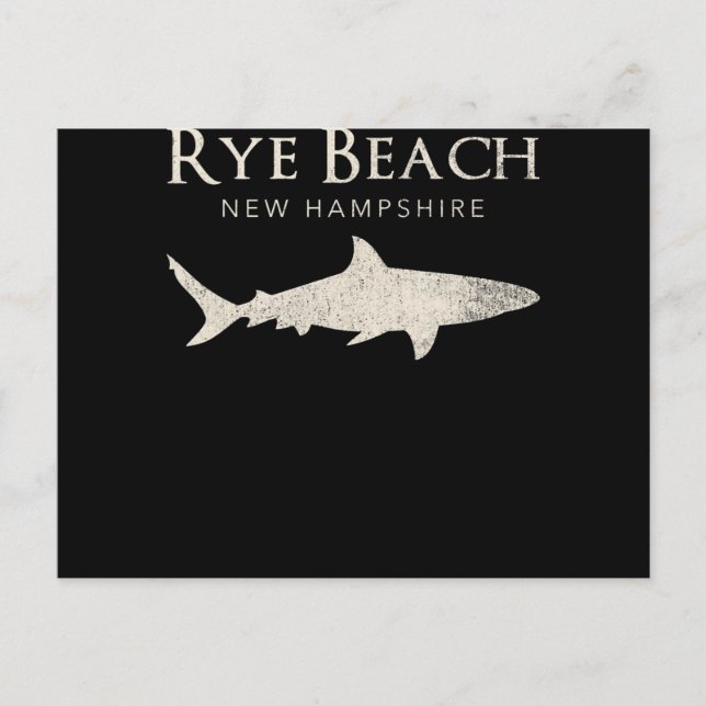 Rye Beach New Hampshire - Shark Älskare Gifts Helg Vykort (Framsida)