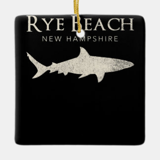 Rye Beach New Hampshire - Shark Älskare Gifts Julgransprydnad Keramik