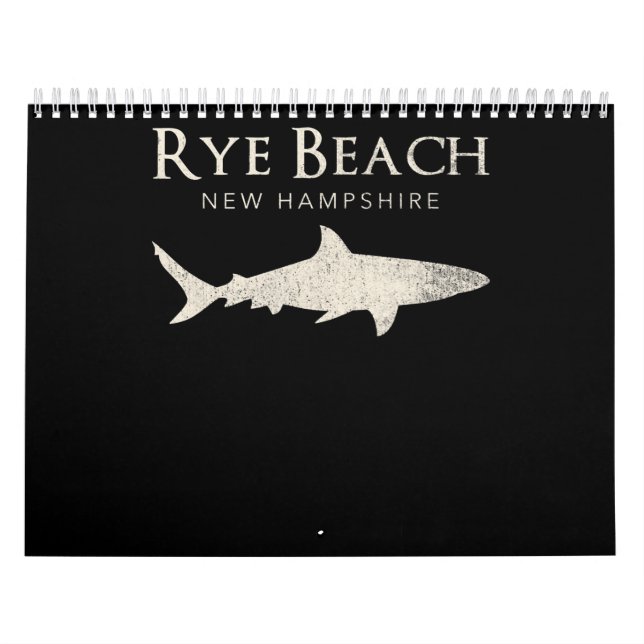 Rye Beach New Hampshire - Shark Älskare Gifts Kalender (Omslag)