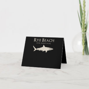 Rye Beach New Hampshire - Shark Älskare Gifts Tack Kort