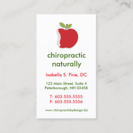 Rygg/Apple vertikala Chiropracticvisitkortar Visitkort