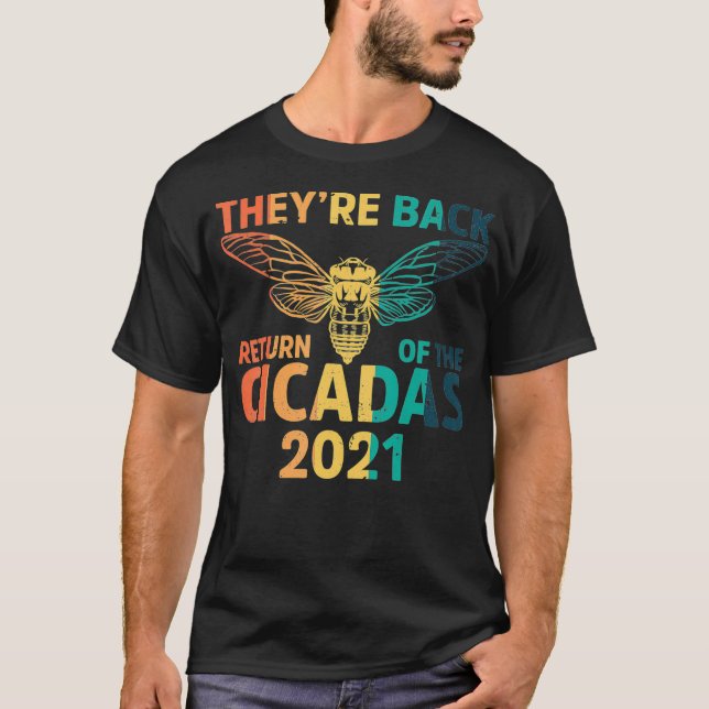 Rygg Cicadas svärmda Brood X usa 2021 T Shirt (Framsida)