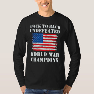 Rygg Mot Rygg Obesegrade Världskrigsmästare Patrio T Shirt