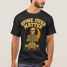 Rygg över Matter Skeleton Yoga Vintage Halloween T Shirt