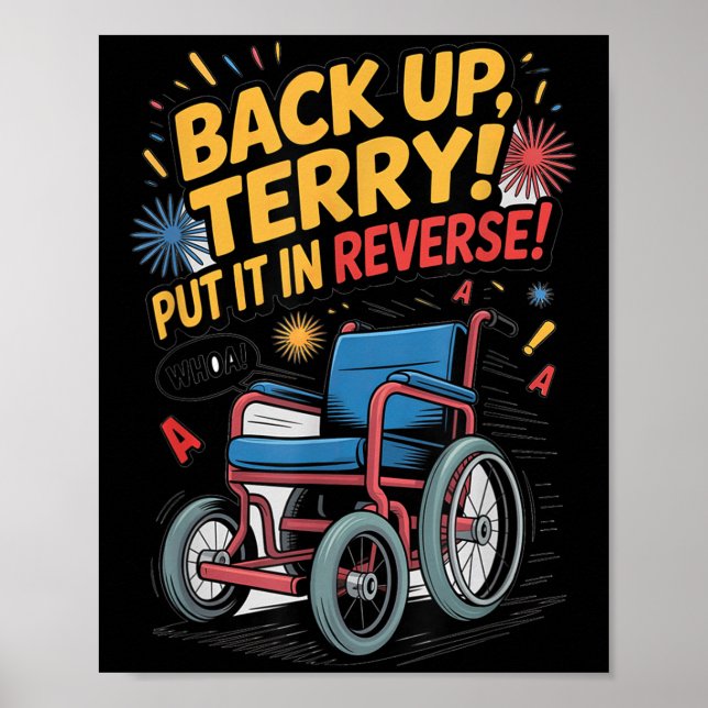 Rygg upp Terry satte den i bakvänd fjorton juli Poster (Framsidan)