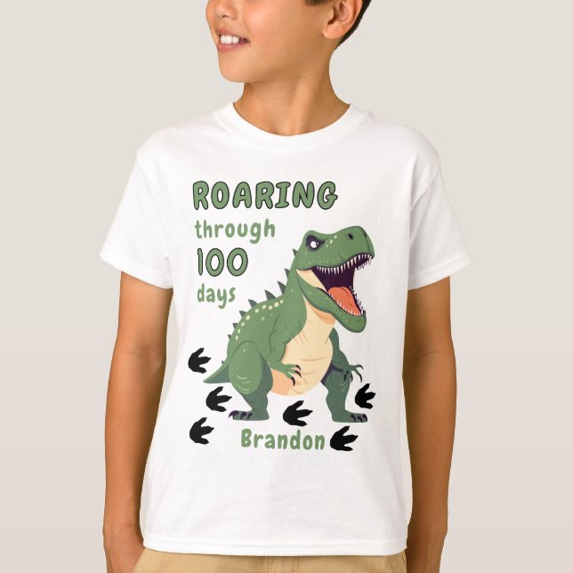 Ryggande 100 dagar av skola T-Shirt (Framsida)