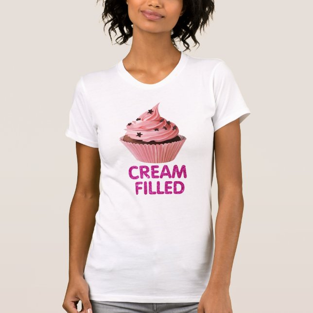 Ryggare med rolig krämfyllning t shirt (Framsida)