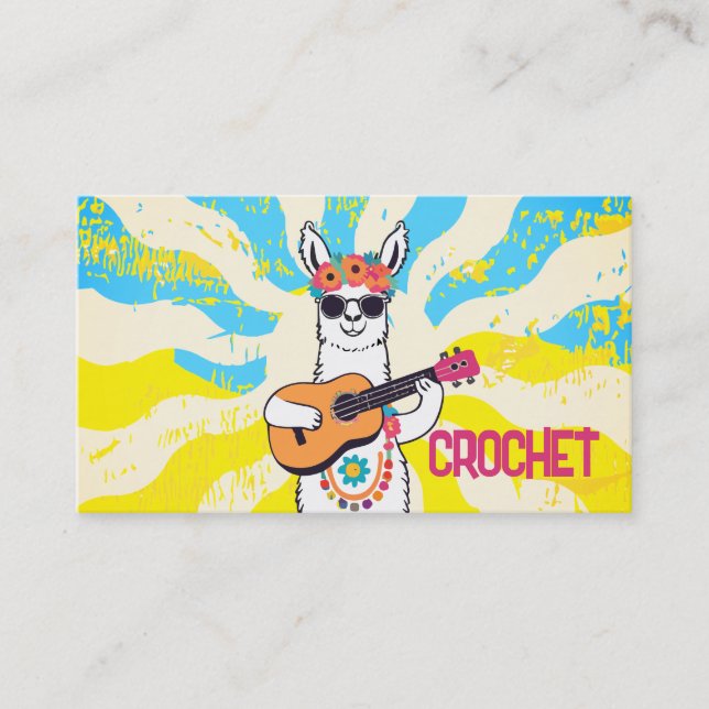 Rygggarn av trikå av Hippie llama Visitkort (Framsida)