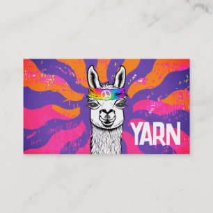 Rygggarn av trikå av Hippie llama Visitkort