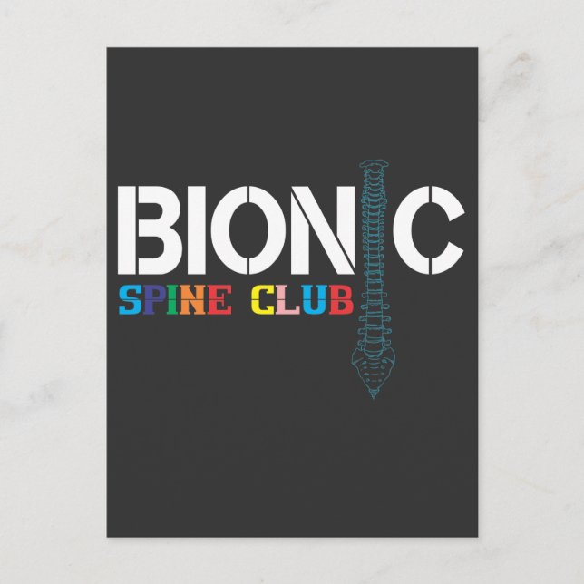 Ryggkirurgi - återhämtning Ryggfusionsstöd Ryggstö Vykort (Framsida)