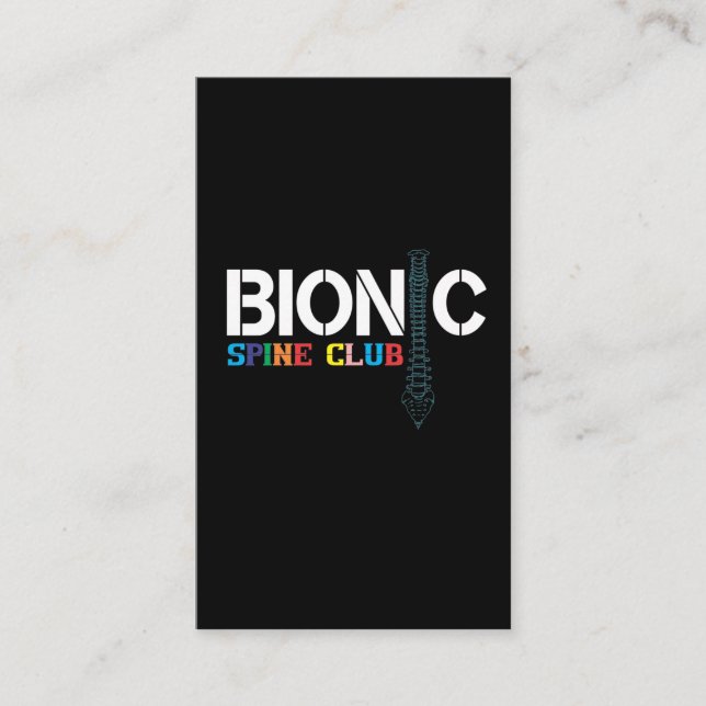 Ryggkirurgi Ryggsäkring Ryggfusionen Njut Visitkort (Framsida)