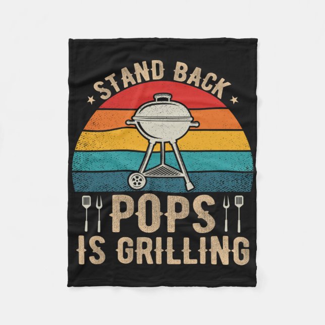 Ryggproppar är grillar Bbq Älskare Fars dag Fleecefilt (Framsidan)