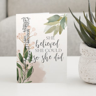 Ryggradsblomma examenskort, Examenspresentkort,  Kort
