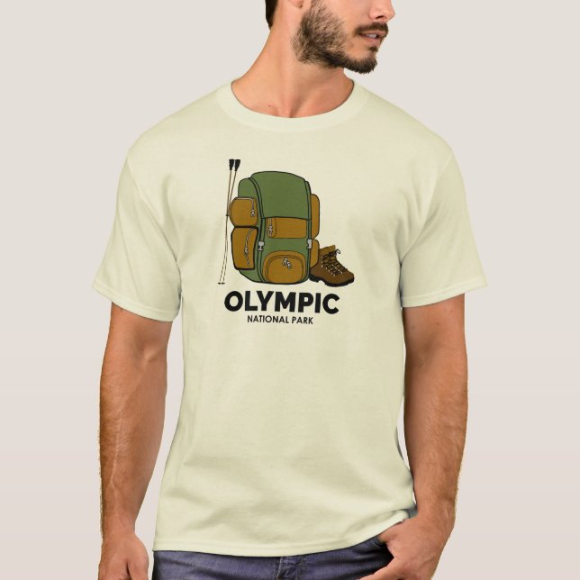 ryggsäck i den olympiska nationalparken t shirt (Framsida)