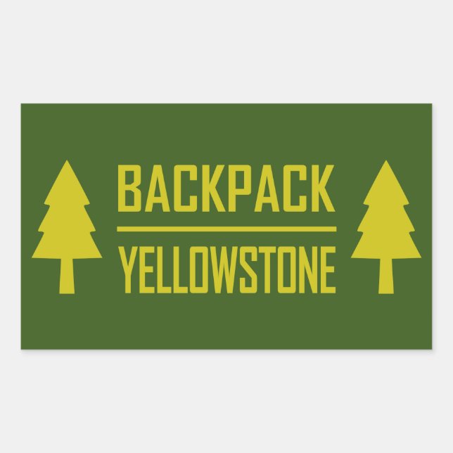 ryggsäck Yellowstone Rektangulärt Klistermärke (Framsida)