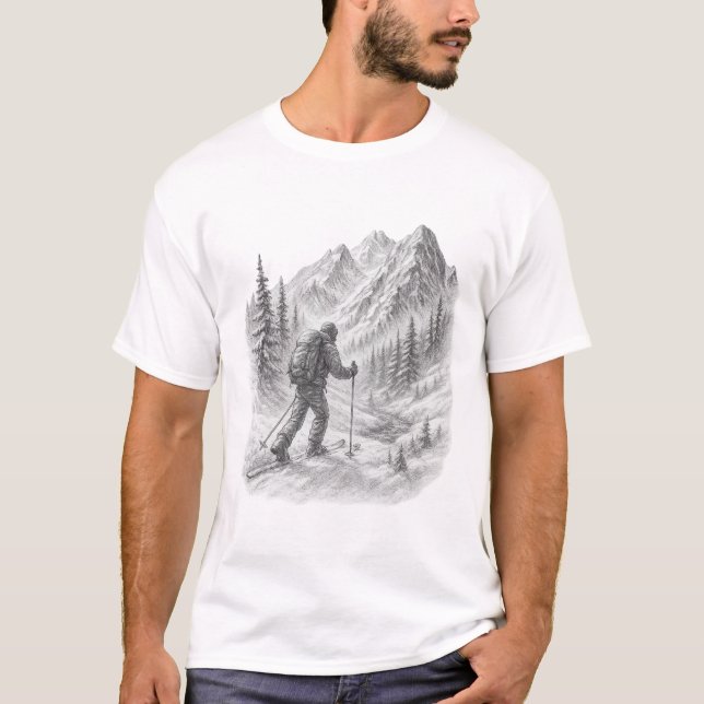 Ryggskidåkning T-Shirt (Framsida)