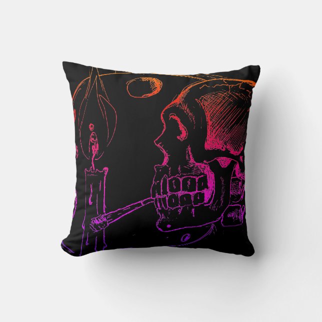 Rykande Skalle  Kudde (Framsida)