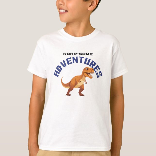 Rykte med dinosaurier: Coola T-shirts för barn (Framsida)