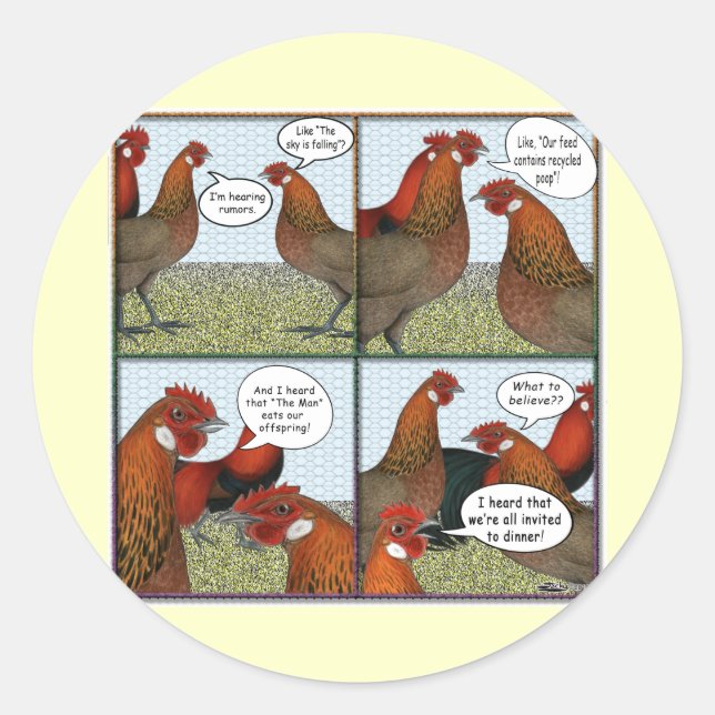 Rykten Runt Klistermärke (Framsida)