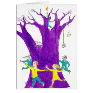 Rym det ljusa övre och dansen! hälsningskort