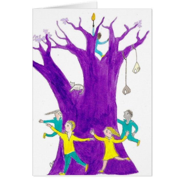 Rym det ljusa övre och dansen! hälsningskort (Framsidan)