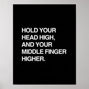 RYM DIN HÖGRE HEAD KICK OCH DITT LÅNGFINGER POSTER