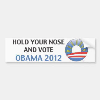 Rym din näsa och rösta Obama 2012 Bildekal