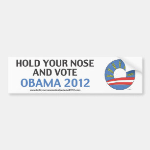 Rym din näsa och rösta Obama 2012 Bildekal