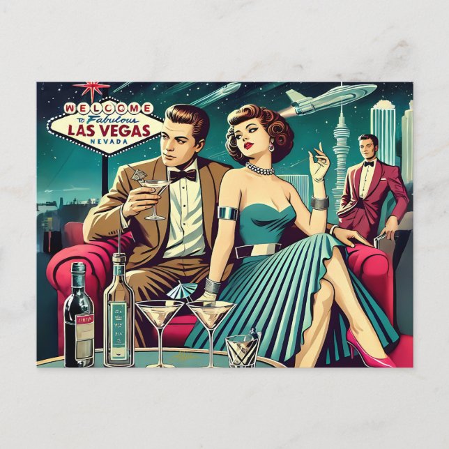 Rymåldern Las Vegas Martini-fest Vykort (Framsida)