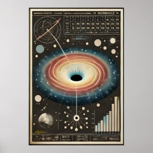 Rymålderns maskhål diagram poster