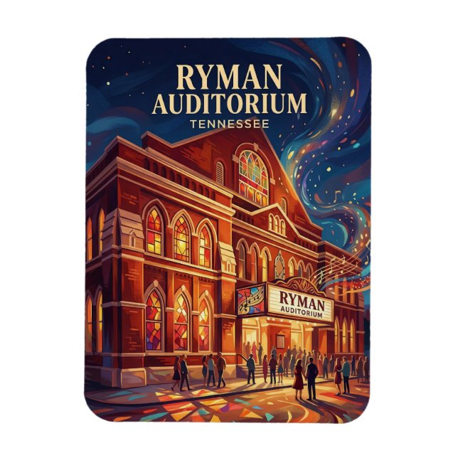 Ryman Auditorium Tennessee Magnet (Vertikal)