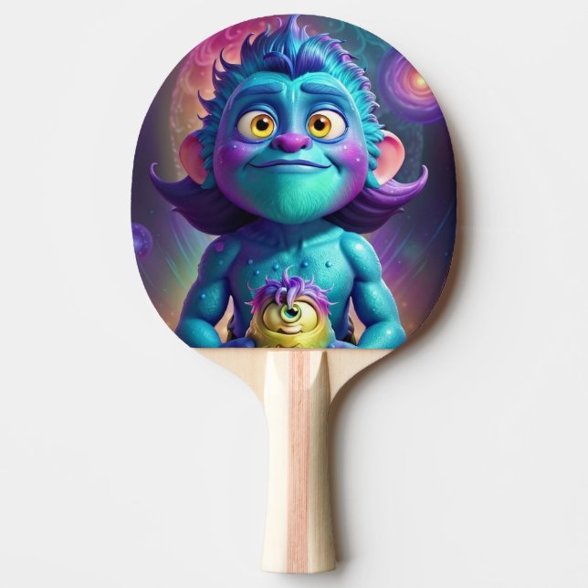 Rymd Alien & Vän Pingisracket (Framsidan)