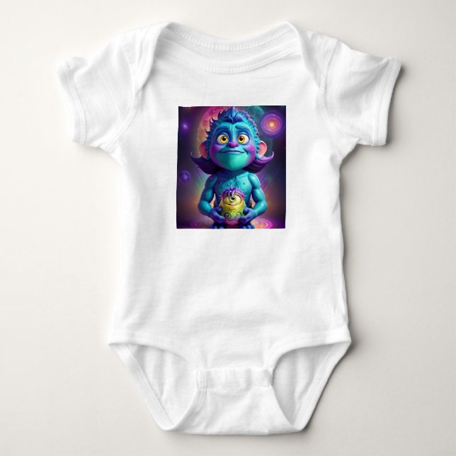 Rymd Alien & Vän T Shirt (Framsida)