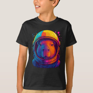 Rymd Capybara Färgglad Astronaut Rymd Capy Män W T Shirt
