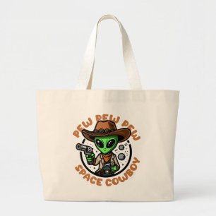 Rymd Cowboy Rolig Alien Jumbo Tygkasse