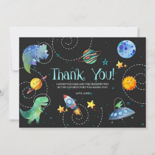 Rymd Dinosaurie Galaxy Tack Kort