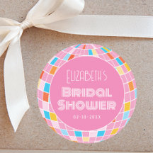 Rymd Disco Rosa Bröllopsduschfest