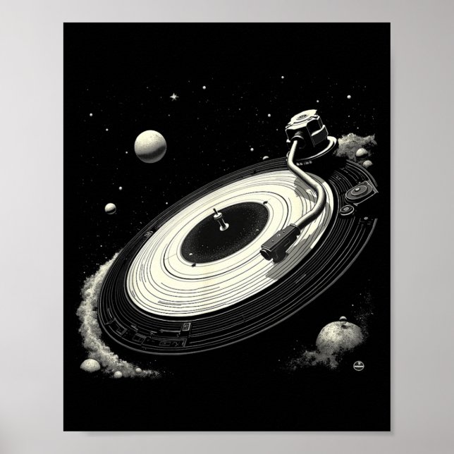 Rymd-DJ:ar för män Solsystem Vinylskiva Poster (Framsidan)