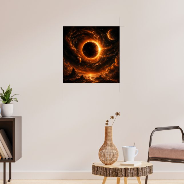 Rymd Finsternis Väggkonst, Apokalyptisk Planet Aff Poster (Vardagsrum 3)