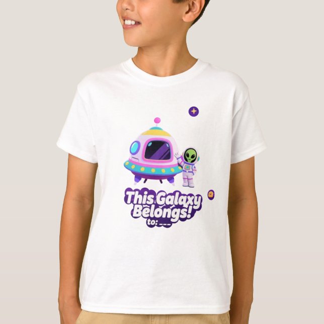 Rymd Grafik T-Shirt för Pojkar (Framsida)