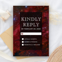 Rymd Nebula Maroon Galax RSVP