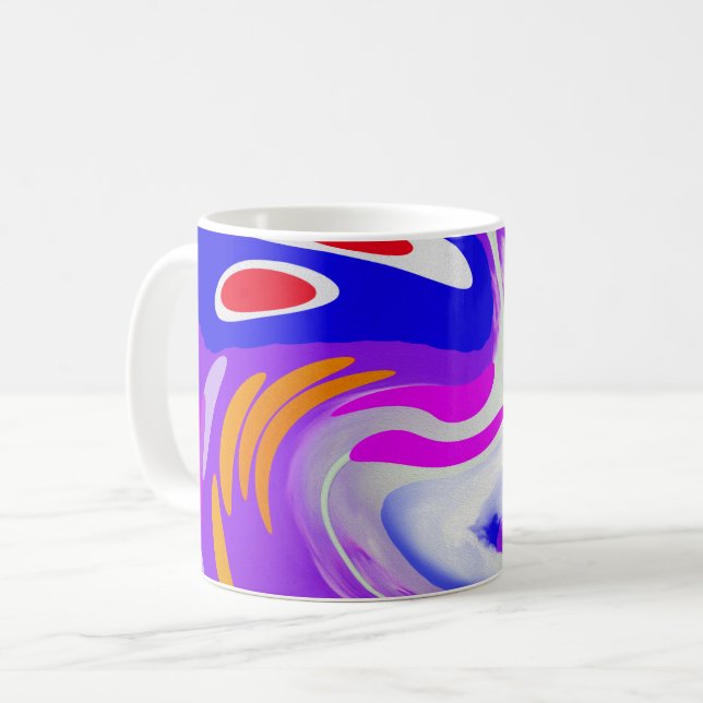 Rymd- och tidresekonst kaffemugg (Framsida vänster)