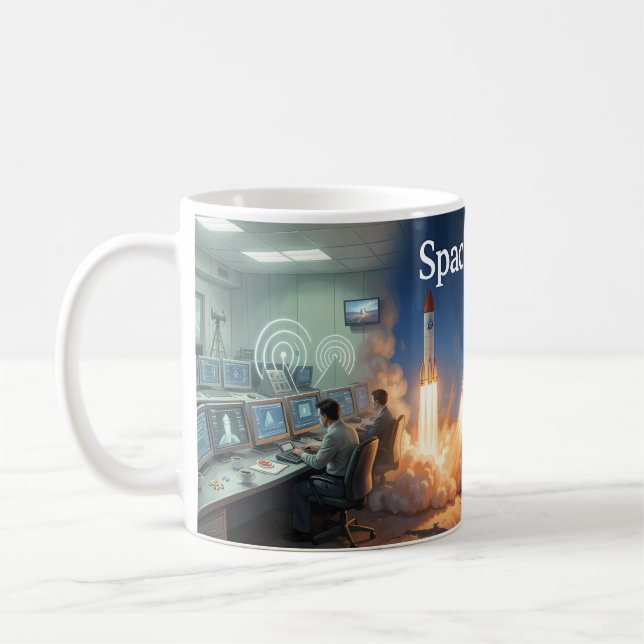 Rymd-Oddity Kosmisk Startaffisch Kaffemugg (Vänster)