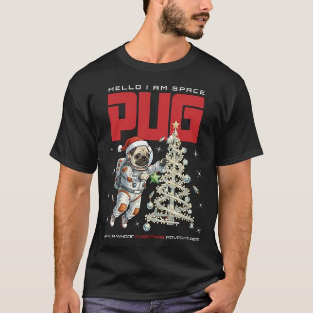 Rymd-Pug T Shirt (Framsida)