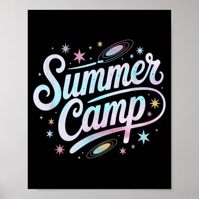 Rymd sommarläger Math STEM Värd Utomhus Personal Poster (Framsidan)