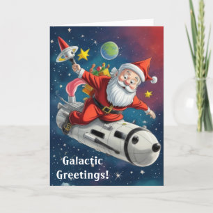 Rymd tomte helgkort