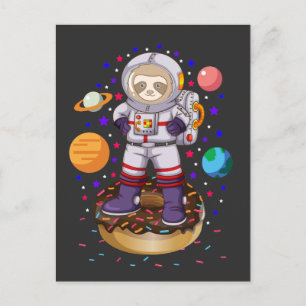 Rymd Trögdjur Astronaut Galax Planet Munk Godis Vykort