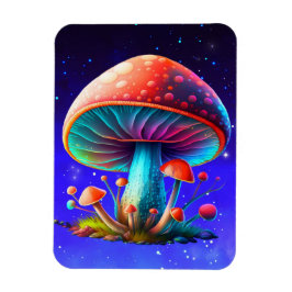 Rymd ut Rainbow Amanita Muscaria Magnet