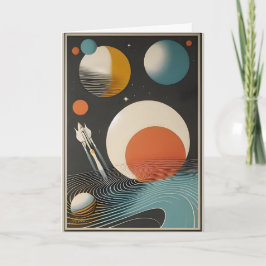 Rymdåldern i mitten av århundradet Art Galaxy Våga Kort