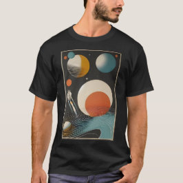 Rymdåldern i mitten av århundradet Art Galaxy Våga T Shirt